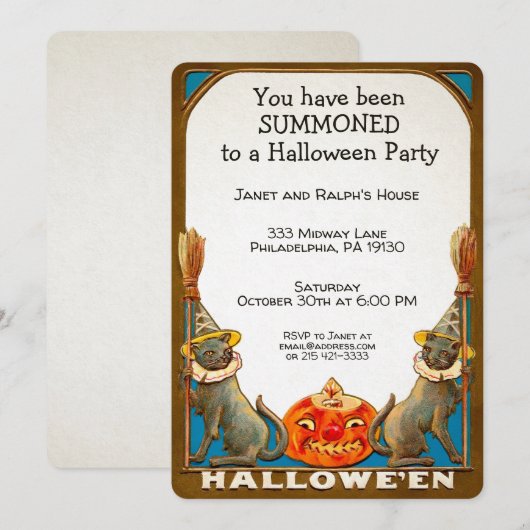 uitnodiging voor Halloween (Voorkant / Achterkant)