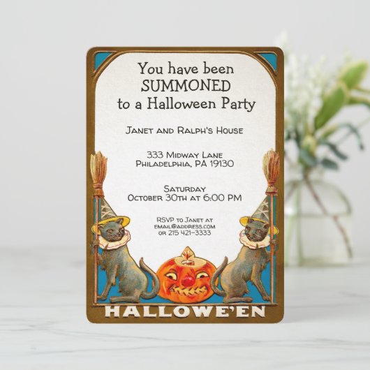   uitnodiging voor Halloween (Staand voorkant)