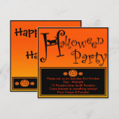 Uitnodiging voor Halloween (Voorkant / Achterkant)