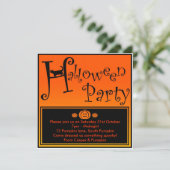 Uitnodiging voor Halloween (Staand voorkant)