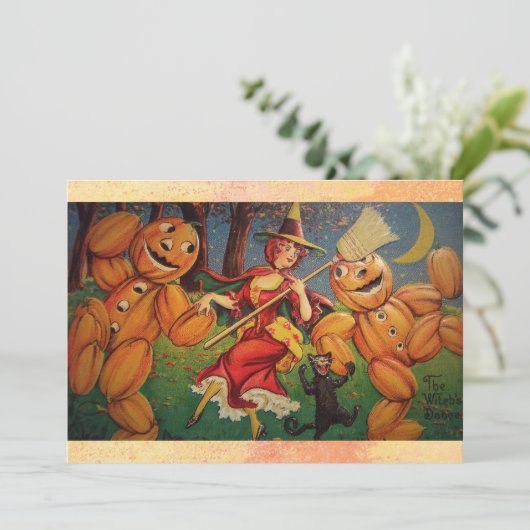  uitnodiging voor Halloween (Staand voorkant)