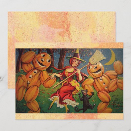  uitnodiging voor Halloween (Voorkant / Achterkant)