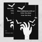 Uitnodiging voor Halloween (Voorkant / Achterkant)