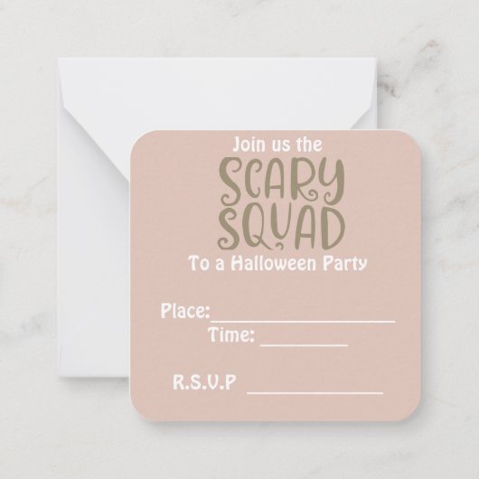 Uitnodiging voor Halloween (Achterkant)