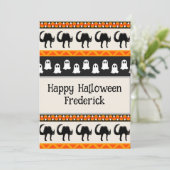 uitnodiging voor Halloween. (Staand voorkant)