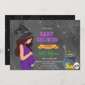 Uitnodiging voor Halloween baby shower (Voorkant / Achterkant)