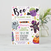 Uitnodiging voor Halloween Baby shower (Staand voorkant)
