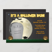 Uitnodiging voor Halloween Bash (Voorkant / Achterkant)