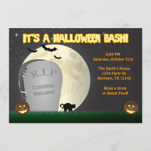 Uitnodiging voor Halloween Bash
