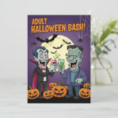 Uitnodiging voor Halloween Bash (Staand voorkant)