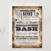 Uitnodiging voor Halloween Bash (Voorkant)
