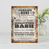 Uitnodiging voor Halloween Bash (Staand voorkant)