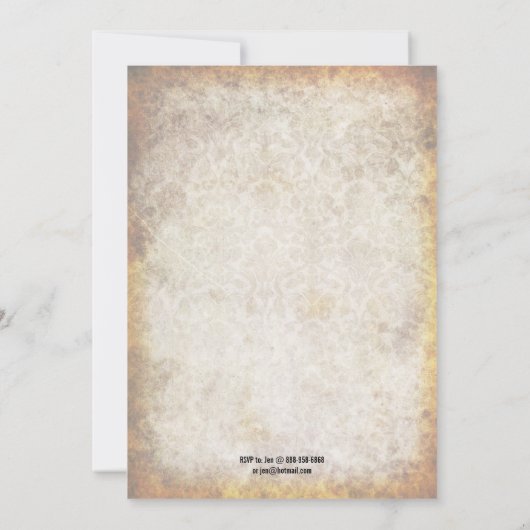 Uitnodiging voor Halloween Bash (Achterkant)