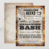 Uitnodiging voor Halloween Bash (Voorkant / Achterkant)
