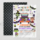 Uitnodiging voor Halloween Birthday Parade (Voorkant / Achterkant)