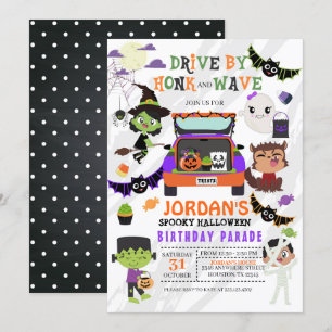 Uitnodiging voor Halloween Birthday Parade