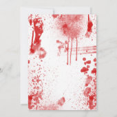 Uitnodiging voor Halloween Bloedspatten Kostuumfee (Achterkant)