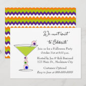 Uitnodiging voor Halloween Cocktail Party (Voorkant / Achterkant)