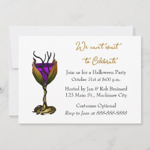 Uitnodiging voor Halloween Cocktail Party