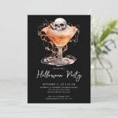 Uitnodiging voor Halloween Cocktail Party (Staand voorkant)