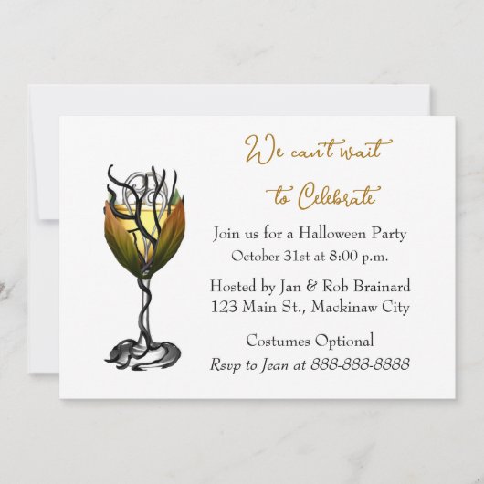 Uitnodiging voor Halloween Cocktail Party (Voorkant)