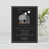 Uitnodiging voor Halloween Cocktail Party (Staand voorkant)