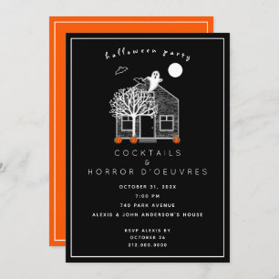 Uitnodiging voor Halloween Cocktail Party