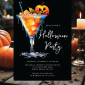 Uitnodiging voor Halloween Cocktail Party
