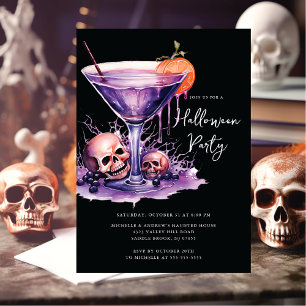 Uitnodiging voor Halloween Cocktail Party