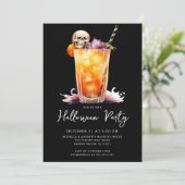 Uitnodiging voor Halloween Cocktail Party (Staand voorkant)