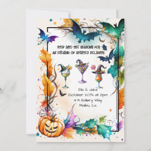 Uitnodiging voor Halloween Cocktail Party