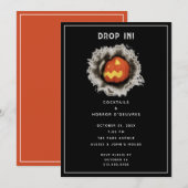 Uitnodiging voor Halloween Cocktailparty (Voorkant / Achterkant)