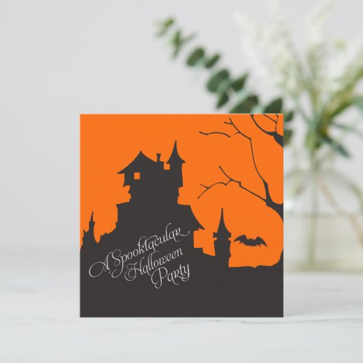 Uitnodiging voor Halloween Costume Party voor volw (Staand voorkant)