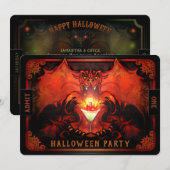 Uitnodiging voor Halloween Delight Party (Voorkant / Achterkant)
