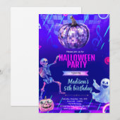 uitnodiging voor halloween discotheekfeest (Voorkant / Achterkant)