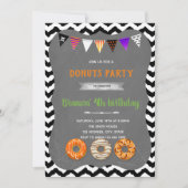 Uitnodiging voor Halloween-donutfeest (Voorkant)