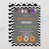 Uitnodiging voor Halloween-donutfeest (Voorkant / Achterkant)