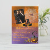 Uitnodiging voor Halloween-feest (Staand voorkant)