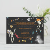 Uitnodiging voor Halloween-feest, Halloween-dansui (Staand voorkant)