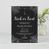 Uitnodiging voor Halloween-feest - Spider Theme (Staand voorkant)