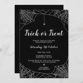 Uitnodiging voor Halloween-feest - Spider Theme (Voorkant / Achterkant)