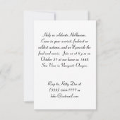 uitnodiging voor Halloween - Funny Black Cat (Achterkant)