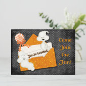 Uitnodiging voor Halloween Ghosts (Staand voorkant)