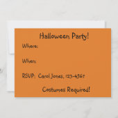 Uitnodiging voor Halloween Ghosts (Achterkant)