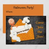 Uitnodiging voor Halloween Ghosts (Voorkant / Achterkant)