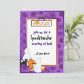 Uitnodiging voor Halloween Ghosts Party (Staand voorkant)