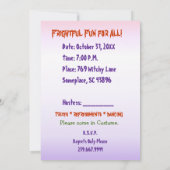 Uitnodiging voor Halloween Ghosts Party (Achterkant)