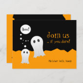 Uitnodiging voor Halloween Ghosts Party (Voorkant / Achterkant)