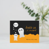 Uitnodiging voor Halloween Ghosts Party (Staand voorkant)