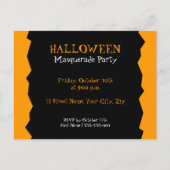 Uitnodiging voor Halloween Ghosts Party Briefkaart (Achterkant)